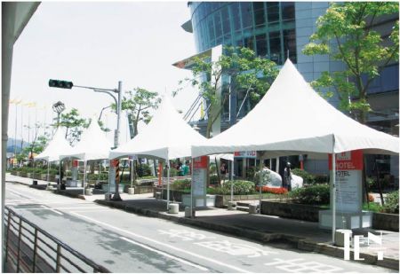 Tente en aluminium à câble croisé 3X6M-05